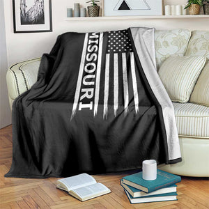 USA Flag Missouri State Pride Throw Blanket Missourian Pride TS12 Print Your Wear