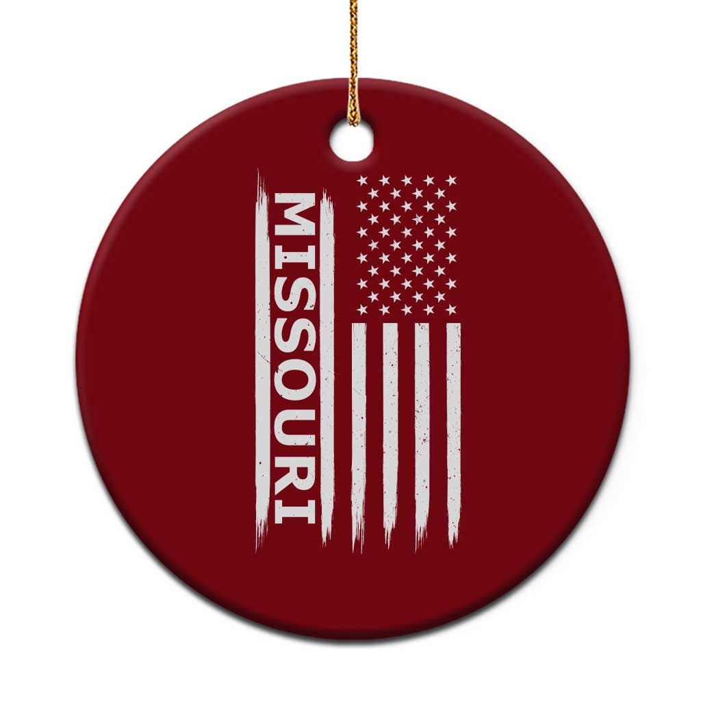 USA Flag Missouri State Pride Ceramic Ornament Missourian Pride TS12 1pc Red Print Your Wear