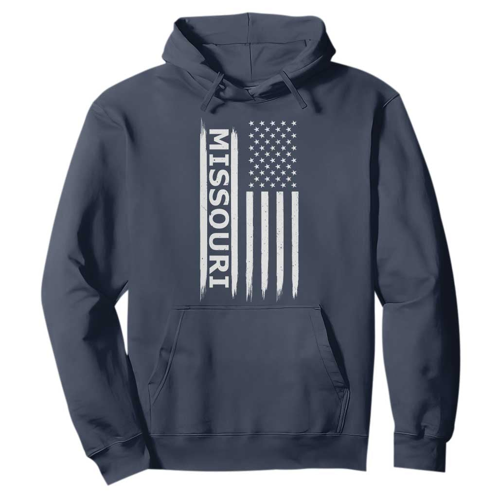 USA Flag Missouri State Pride Hoodie Missourian Pride TS12 Navy Print Your Wear