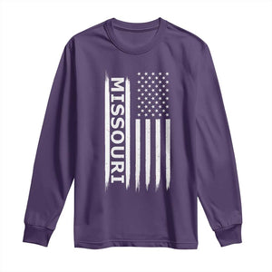 USA Flag Missouri State Pride Long Sleeve Shirt Missourian Pride TS12 Purple Print Your Wear