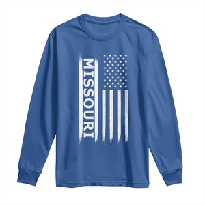 USA Flag Missouri State Pride Long Sleeve Shirt Missourian Pride TS12 Royal Blue Print Your Wear