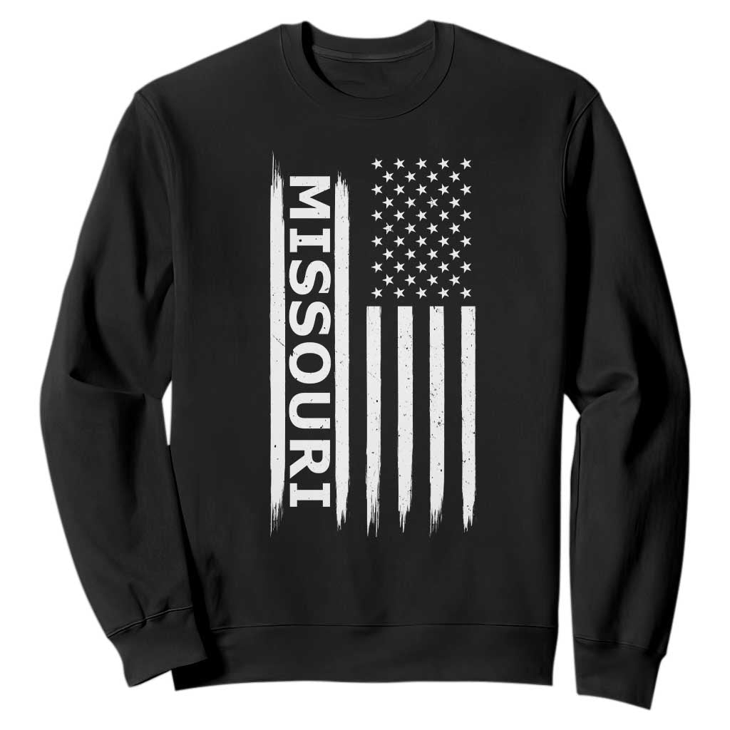 USA Flag Missouri State Pride Sweatshirt Missourian Pride TS12 Black Print Your Wear