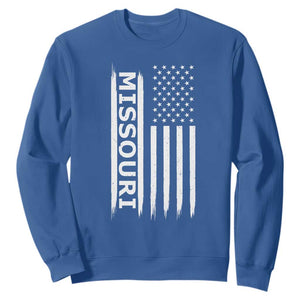 USA Flag Missouri State Pride Sweatshirt Missourian Pride TS12 Royal Blue Print Your Wear