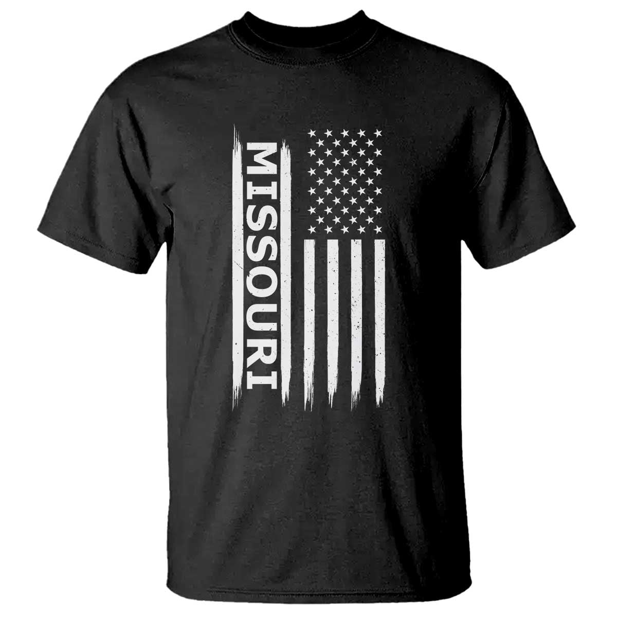 USA Flag Missouri State Pride T Shirt Missourian Pride TS12 Black Print Your Wear