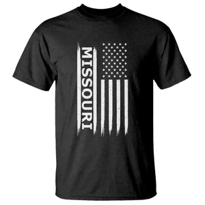 USA Flag Missouri State Pride T Shirt Missourian Pride TS12 Black Print Your Wear