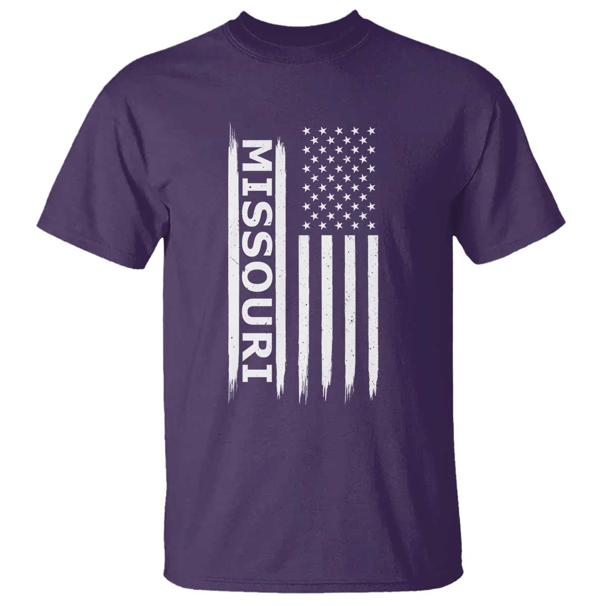USA Flag Missouri State Pride T Shirt Missourian Pride TS12 Purple Print Your Wear