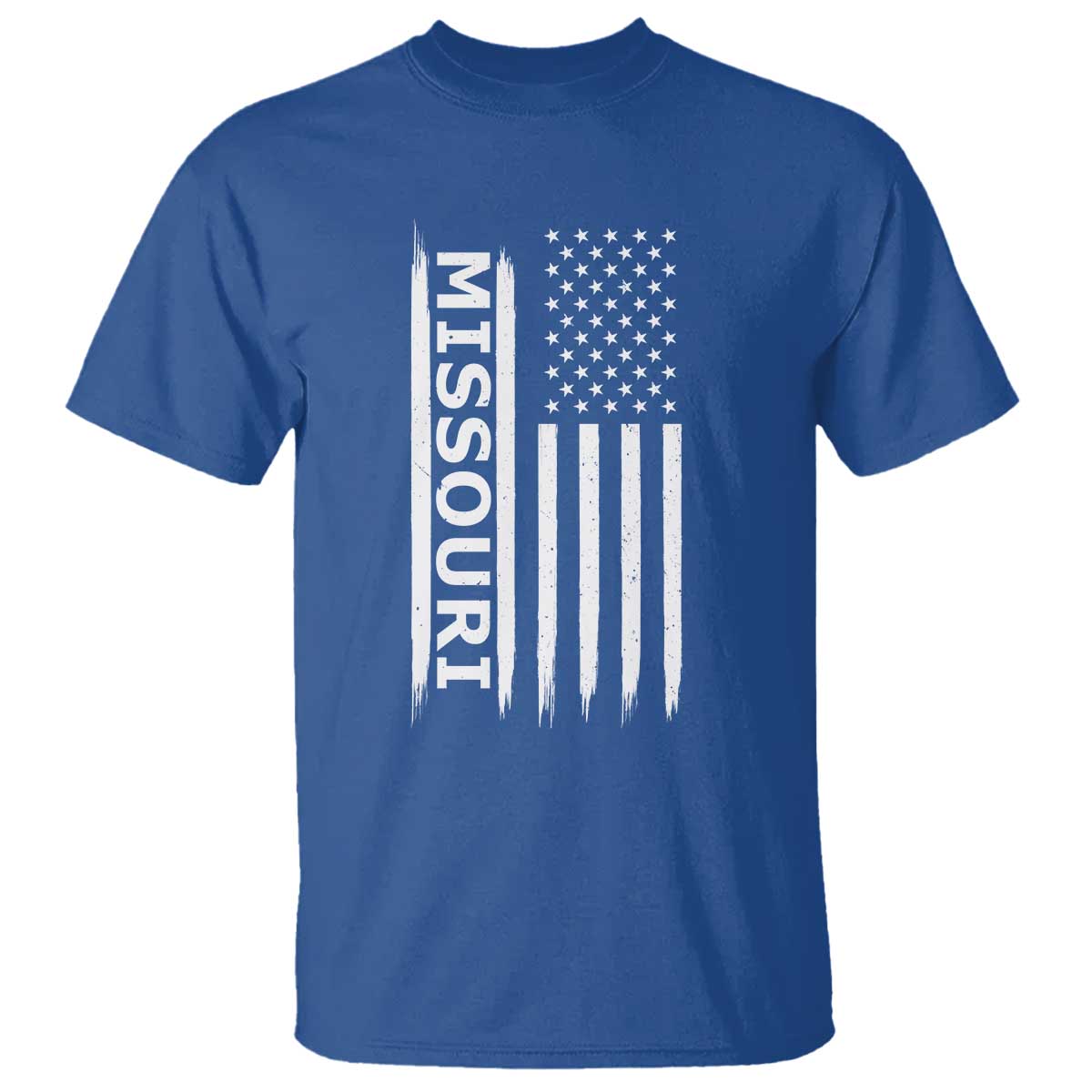 USA Flag Missouri State Pride T Shirt Missourian Pride TS12 Royal Blue Print Your Wear