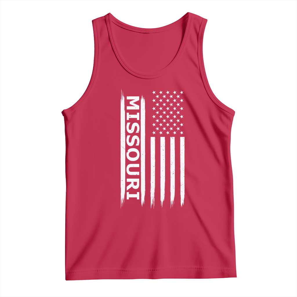USA Flag Missouri State Pride Tank Top Missourian Pride TS12 Red Print Your Wear