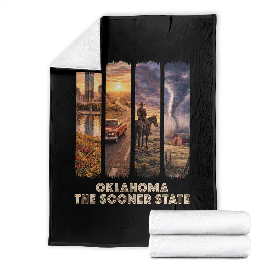 The Sooner State Pride Throw Blanket Gift for Oklahomans TS12 Black Print Your Wear