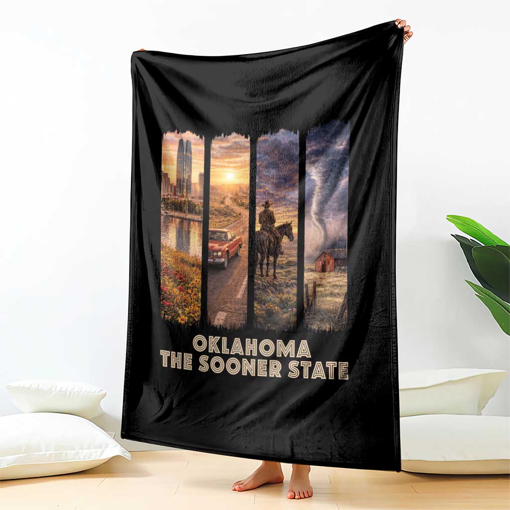 The Sooner State Pride Throw Blanket Gift for Oklahomans TS12 Print Your Wear