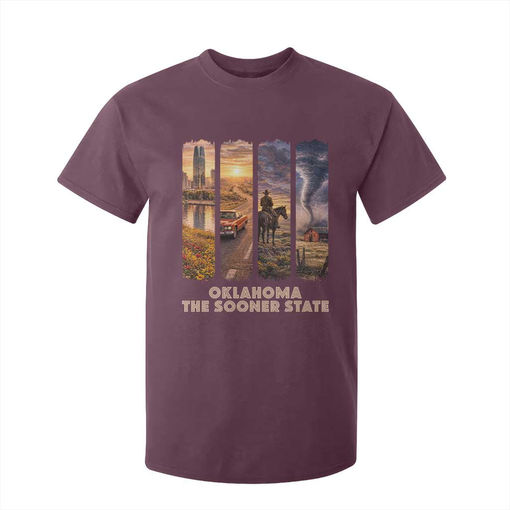 The Sooner State Pride T Shirt For Kid Gift for Oklahomans TS12 Maroon Print Your Wear