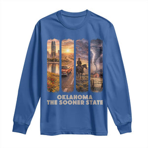 The Sooner State Pride Long Sleeve Shirt Gift for Oklahomans TS12 Royal Blue Print Your Wear