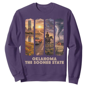 The Sooner State Pride Sweatshirt Gift for Oklahomans TS12 Purple Print Your Wear