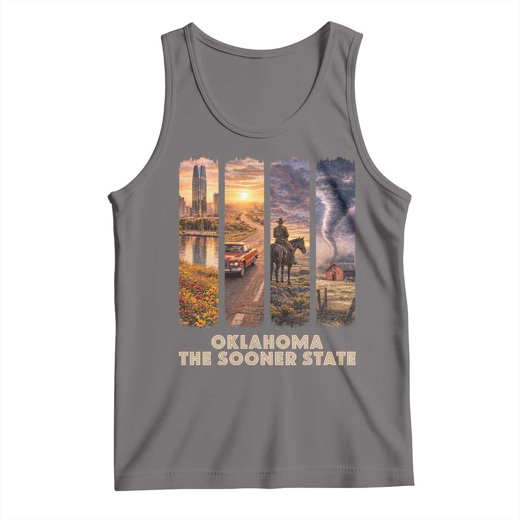 The Sooner State Pride Tank Top Gift for Oklahomans TS12 Deep Heather Print Your Wear