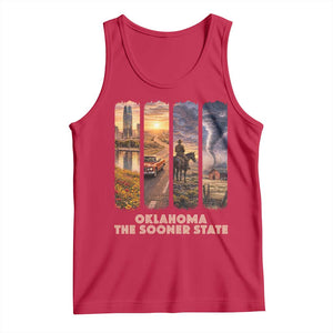 The Sooner State Pride Tank Top Gift for Oklahomans TS12 Red Print Your Wear