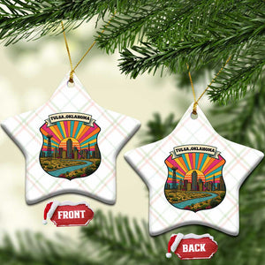 Route Highway 66 Tulsa Oklahoma Ceramic Ornament Mother Road Travel Gift TS12 Print Your Wear