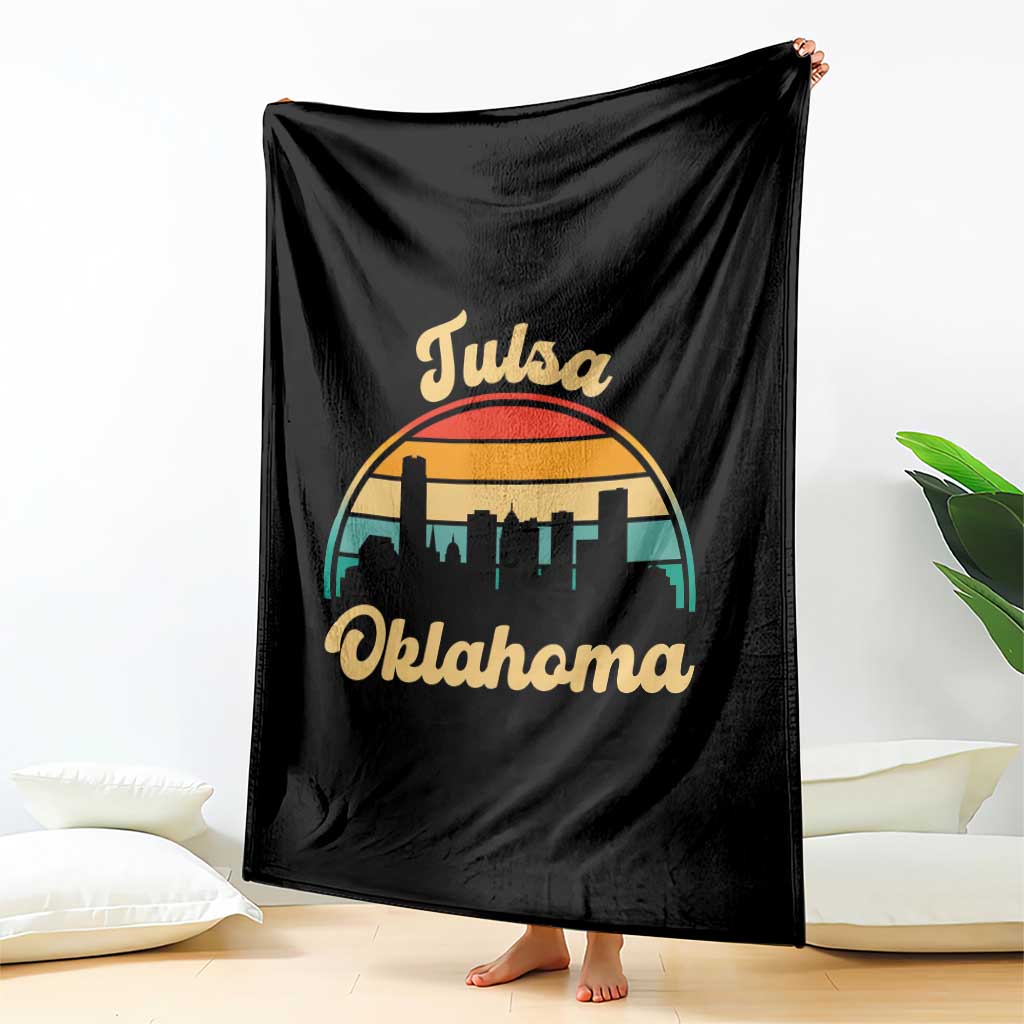 Vintage Tulsa Oklahoma Pride Throw Blanket Proud Oklahoman Gift TS12 Print Your Wear