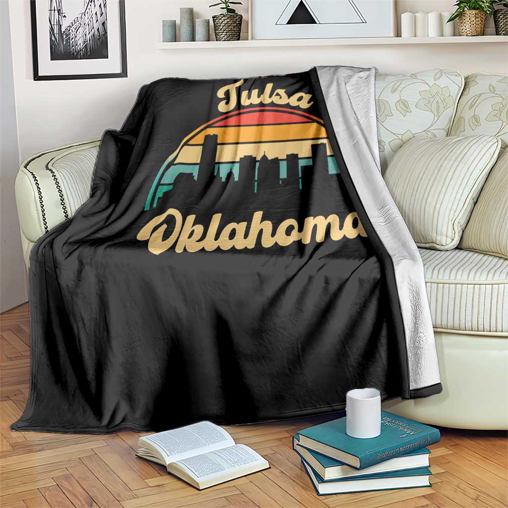 Vintage Tulsa Oklahoma Pride Throw Blanket Proud Oklahoman Gift TS12 Print Your Wear