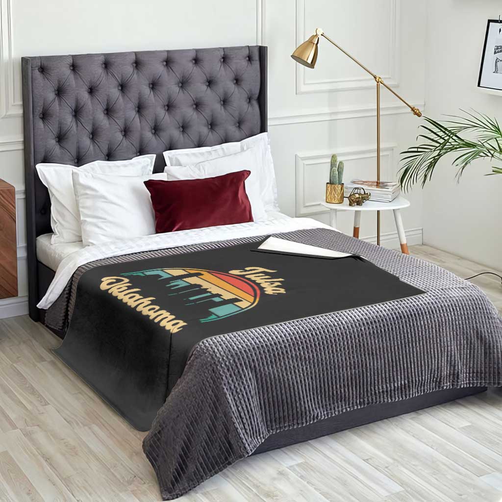 Vintage Tulsa Oklahoma Pride Throw Blanket Proud Oklahoman Gift TS12 Print Your Wear