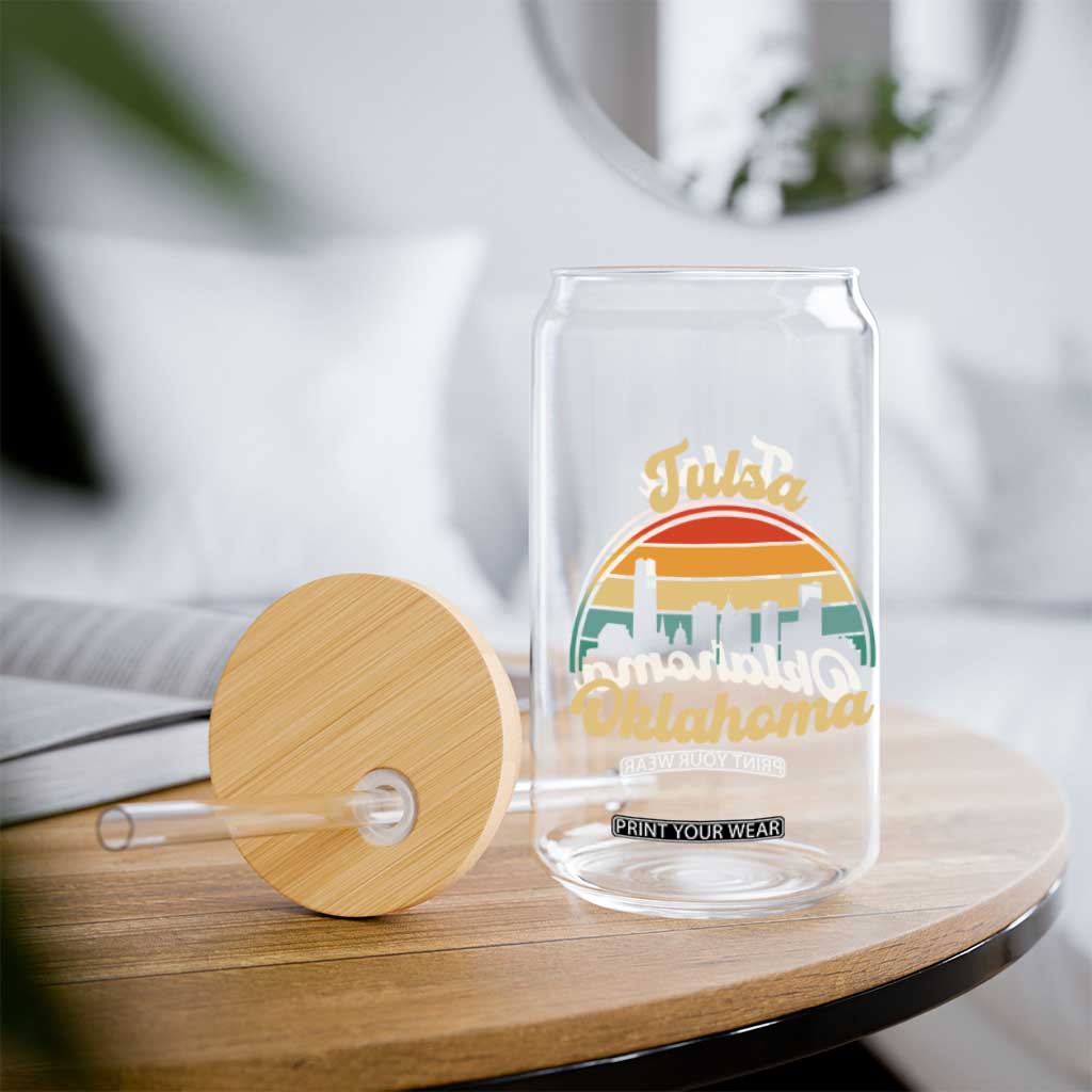 Vintage Tulsa Oklahoma Pride Glass Can Proud Oklahoman Gift TS12 Print Your Wear