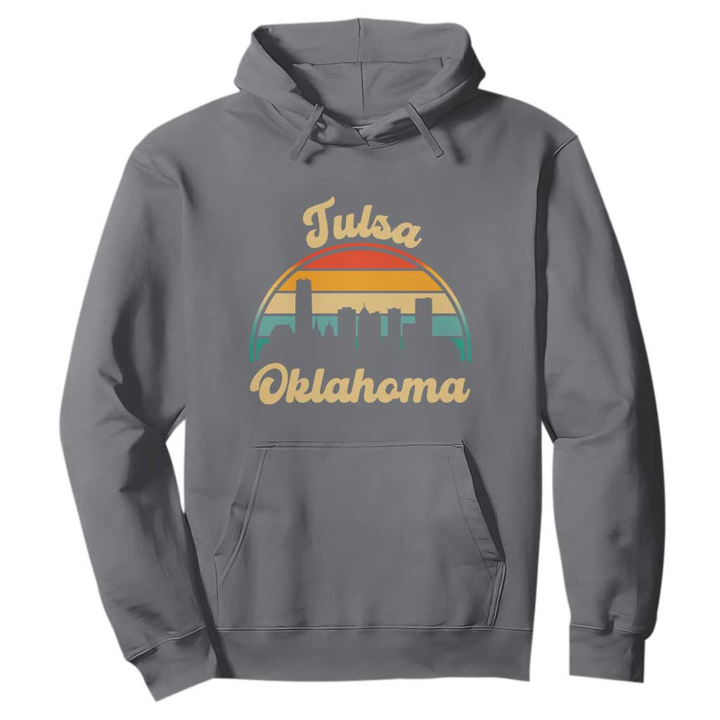 Vintage Tulsa Oklahoma Pride Hoodie Proud Oklahoman Gift TS12 Charcoal Print Your Wear