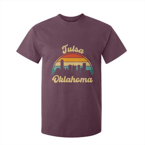 Vintage Tulsa Oklahoma Pride T Shirt For Kid Proud Oklahoman Gift TS12 Maroon Print Your Wear