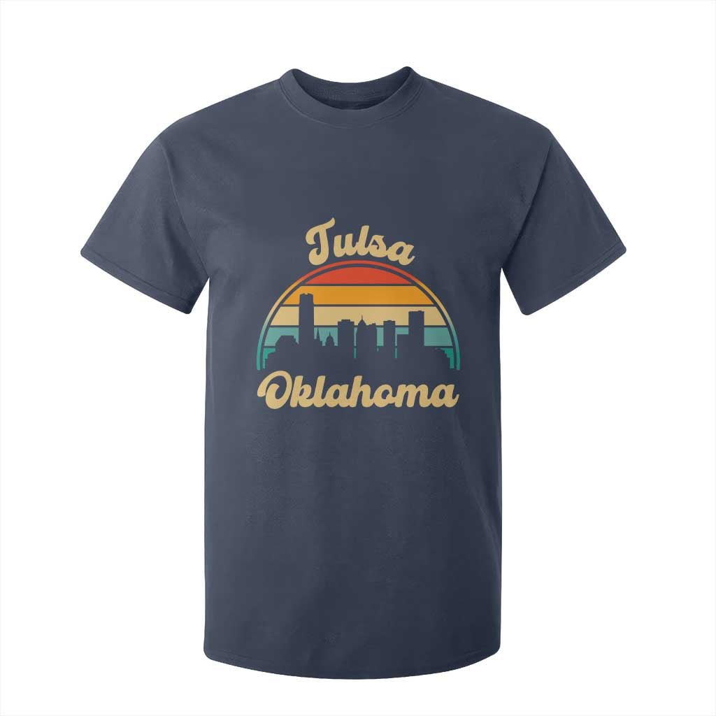 Vintage Tulsa Oklahoma Pride T Shirt For Kid Proud Oklahoman Gift TS12 Navy Print Your Wear