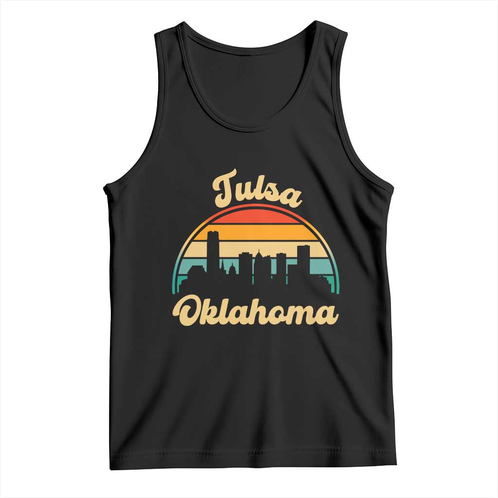 Vintage Tulsa Oklahoma Pride Tank Top Proud Oklahoman Gift TS12 Black Print Your Wear