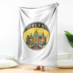 Vintage Tulsa Oklahoma Cityscape Pride Throw Blanket TS12 Print Your Wear