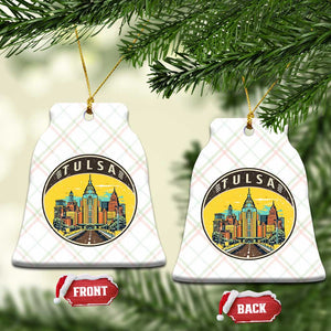 Vintage Tulsa Oklahoma Cityscape Pride Ceramic Ornament TS12 Print Your Wear