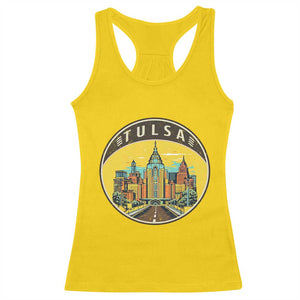 Vintage Tulsa Oklahoma Cityscape Pride Racerback Tank Top TS12 Daisy Print Your Wear