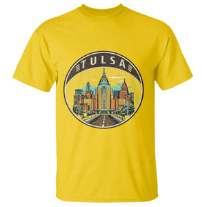 Vintage Tulsa Oklahoma Cityscape Pride T Shirt TS12 Daisy Print Your Wear