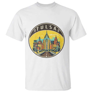 Vintage Tulsa Oklahoma Cityscape Pride T Shirt TS12 White Print Your Wear
