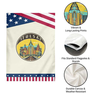 Vintage Tulsa Oklahoma Cityscape Pride Garden Flag TS12 Print Your Wear