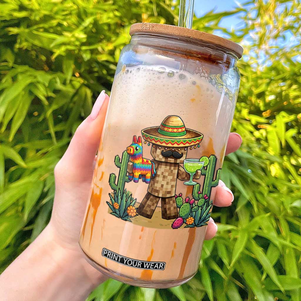 Cinco De Mayo Mexican Gamer Glass Can Video Game Fiesta Gift TS12 White Print Your Wear
