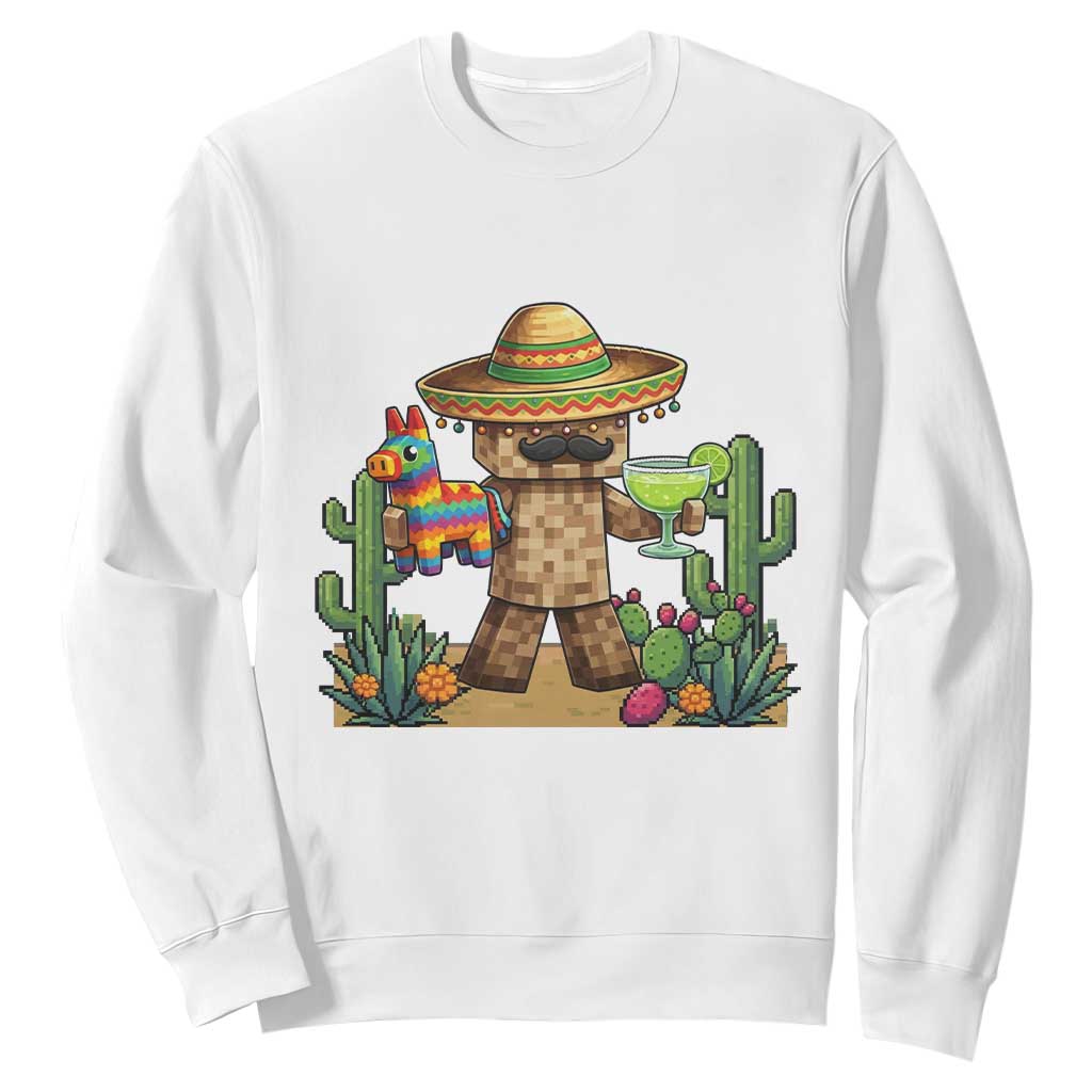 Cinco De Mayo Mexican Gamer Sweatshirt Video Game Fiesta Gift TS12 White Print Your Wear