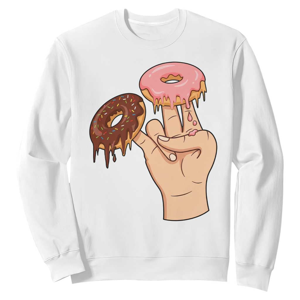 2 In The Pink 1 In The Stink Sweatshirt Funny Donut Adult Humor TS12 White Print Your Wear