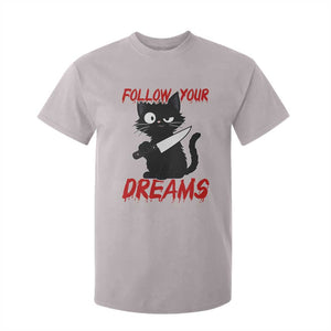 Killer Black Cat Halloween T Shirt For Kid Follow Your Dreams TS12 Ice Gray Print Your Wear