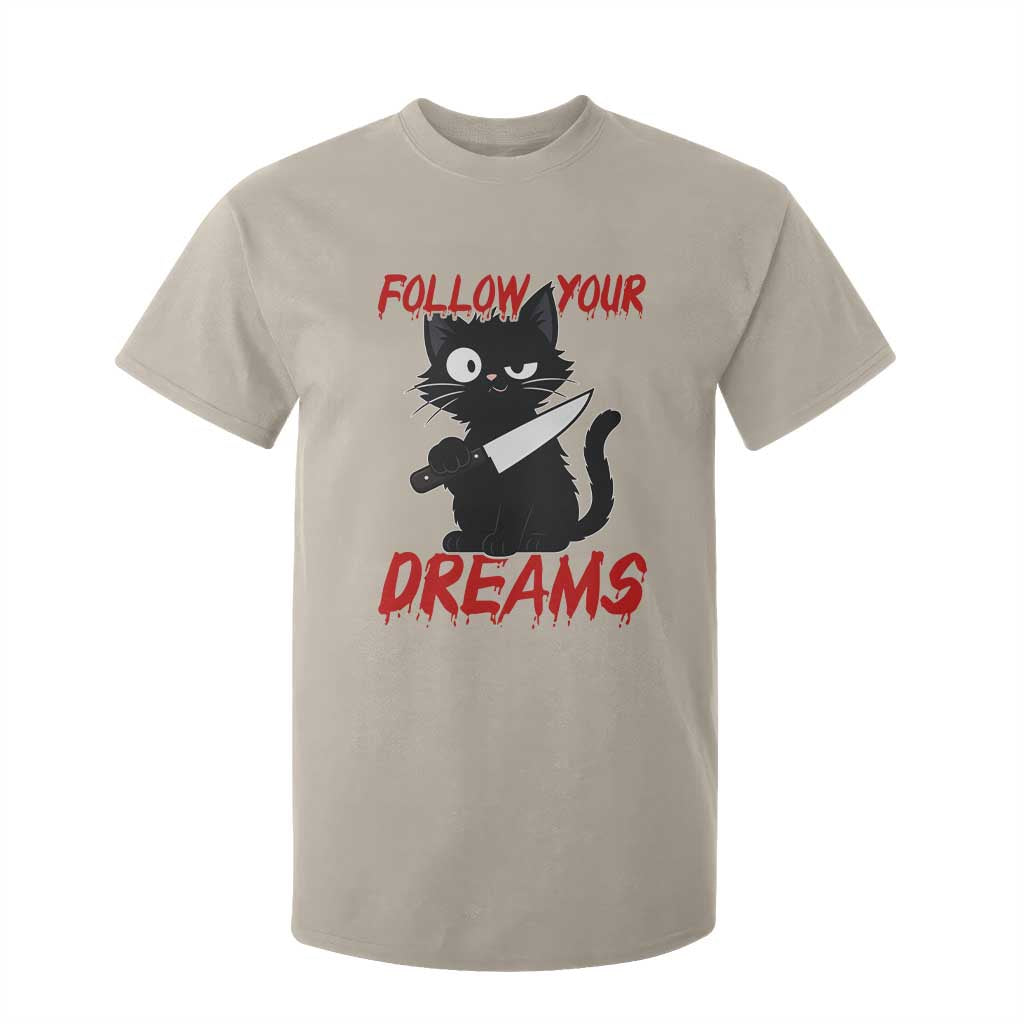 Killer Black Cat Halloween T Shirt For Kid Follow Your Dreams TS12 Sand Print Your Wear