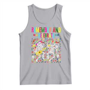 Dia De Los Muertos Skeleton Tank Top Remember And Celebrate Mexican Festival TS12 Athletic Heather Print Your Wear