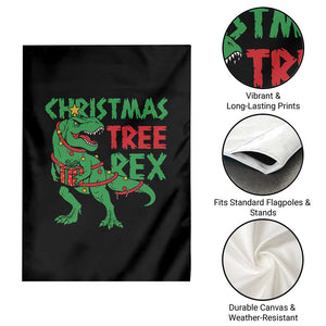 Christmas Dinosaur Garden Flag Funny Tree Rex Xmas Light TS12 Print Your Wear