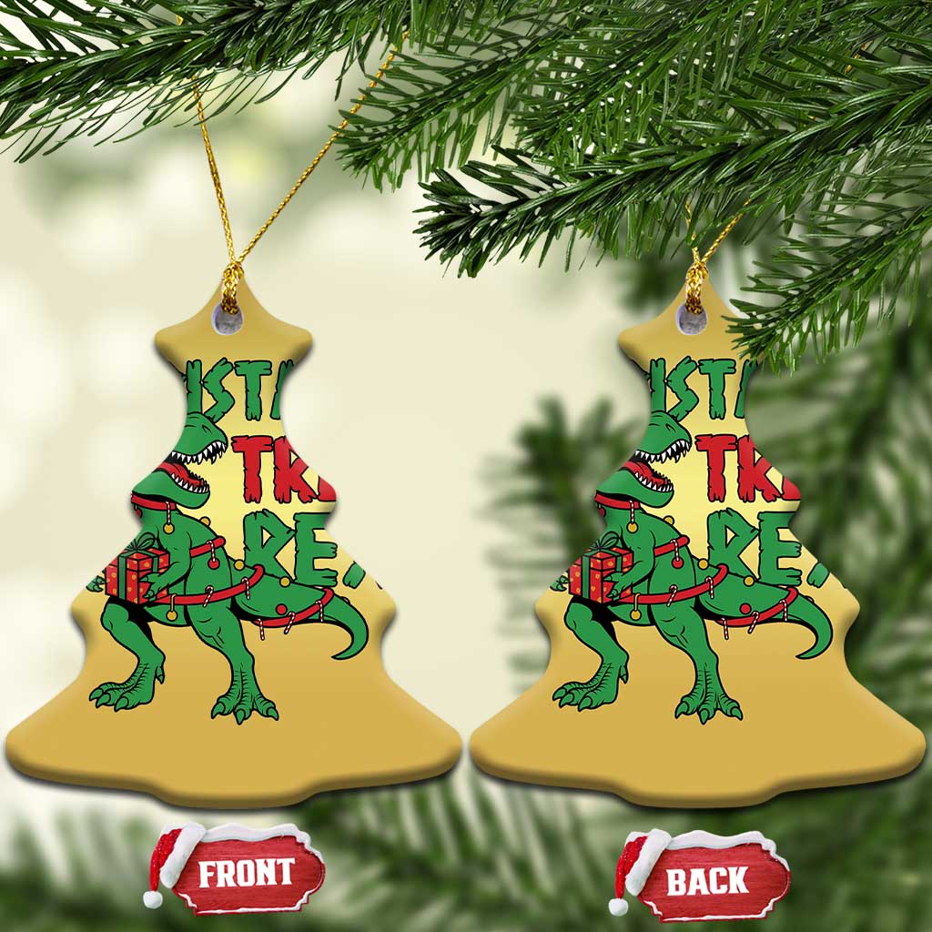 Xmas Dinosaur Christmas Ornament Funny Tree Rex Xmas Light TS12 Christmas Tree Gold Print Your Wear