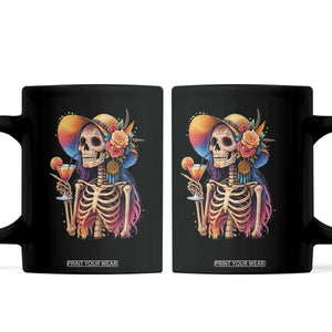 Funny Summer Sugar Skull Cocktail Lover Coffee Mug TS12 Black Print Your Wear