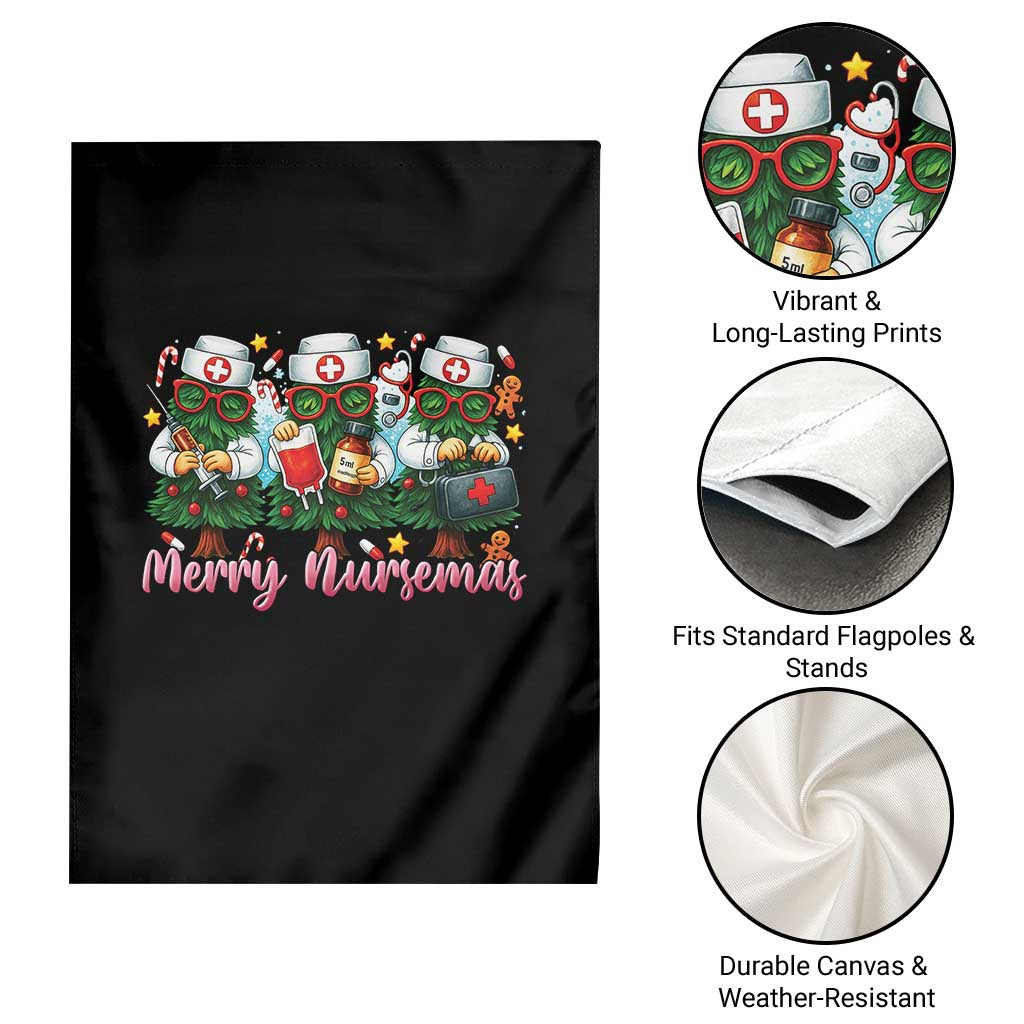 Christmas Nurse Garden Flag Funny Merry Nursemas Pine Tree TS12 Print Your Wear