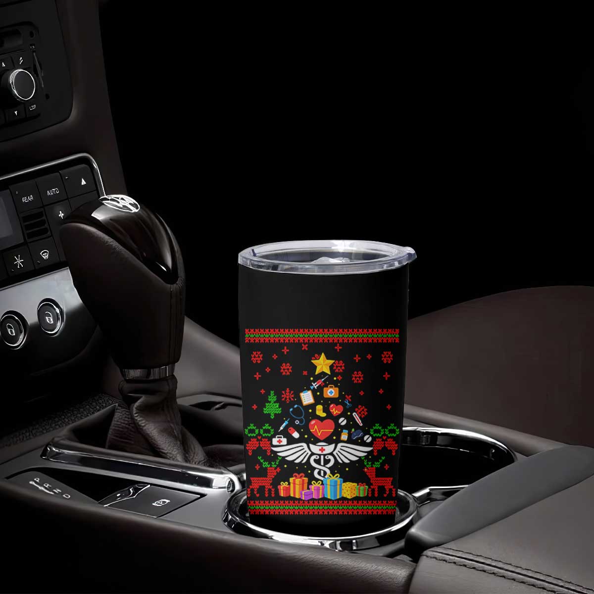 Funny Christmas Healthcare Worker Tumbler Cup Nurses And Doctors Pine Tree TS12 Print Your Wear
