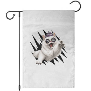 Funny Princess Cat With Featuring Scratch Effect Printed Garden Flag This Is An Outrage TS12 White Print Your Wear