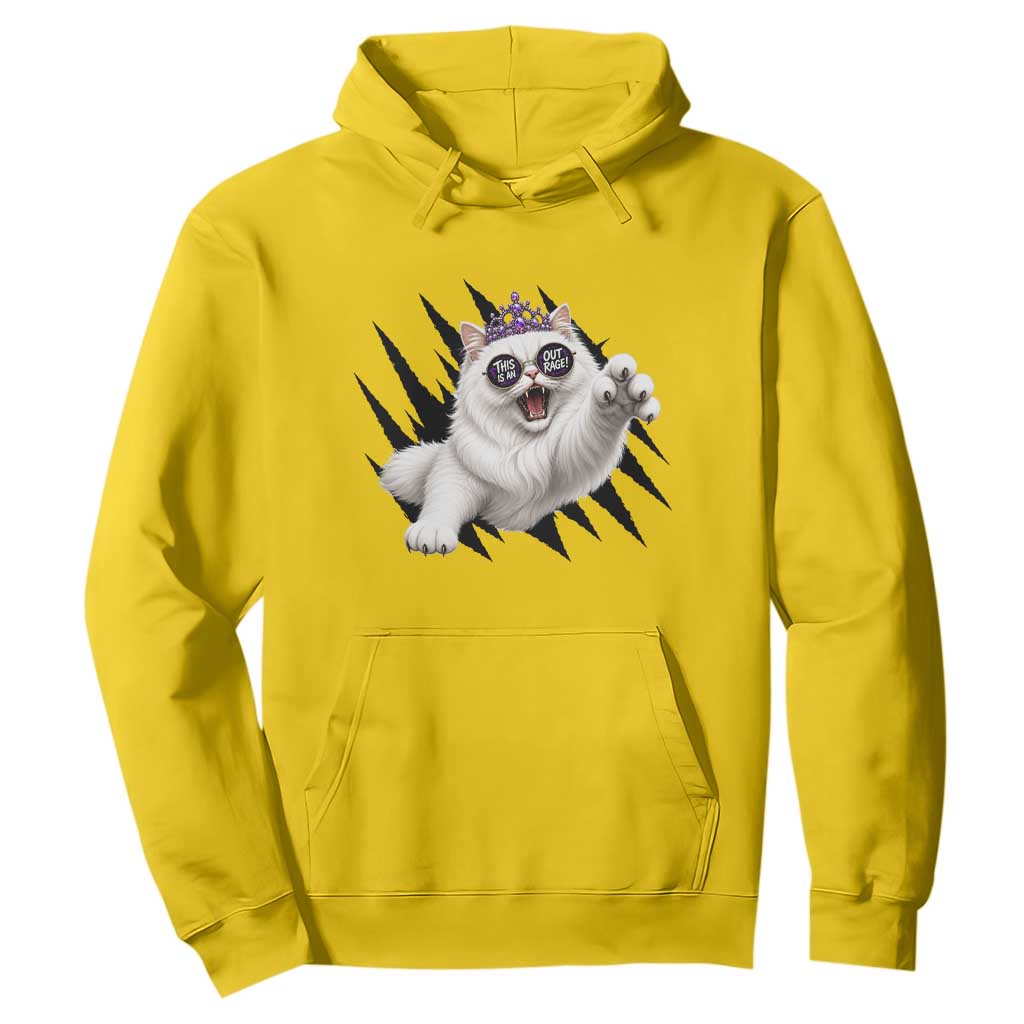 Funny Princess Cat With Featuring Scratch Effect Printed Hoodie This Is An Outrage TS12 Daisy Print Your Wear