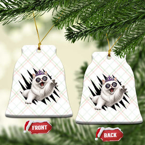 Funny Princess Cat With Featuring Scratch Effect Printed Ceramic Ornament This Is An Outrage TS12 Print Your Wear