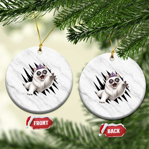 Funny Princess Cat With Featuring Scratch Effect Printed Ceramic Ornament This Is An Outrage TS12 1pc White Marble Print Your Wear