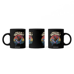 This Is An Outrage Cat Riding Dinosaur Coffee Mug Sci-Fi Book Lover Gift TS12 Print Your Wear